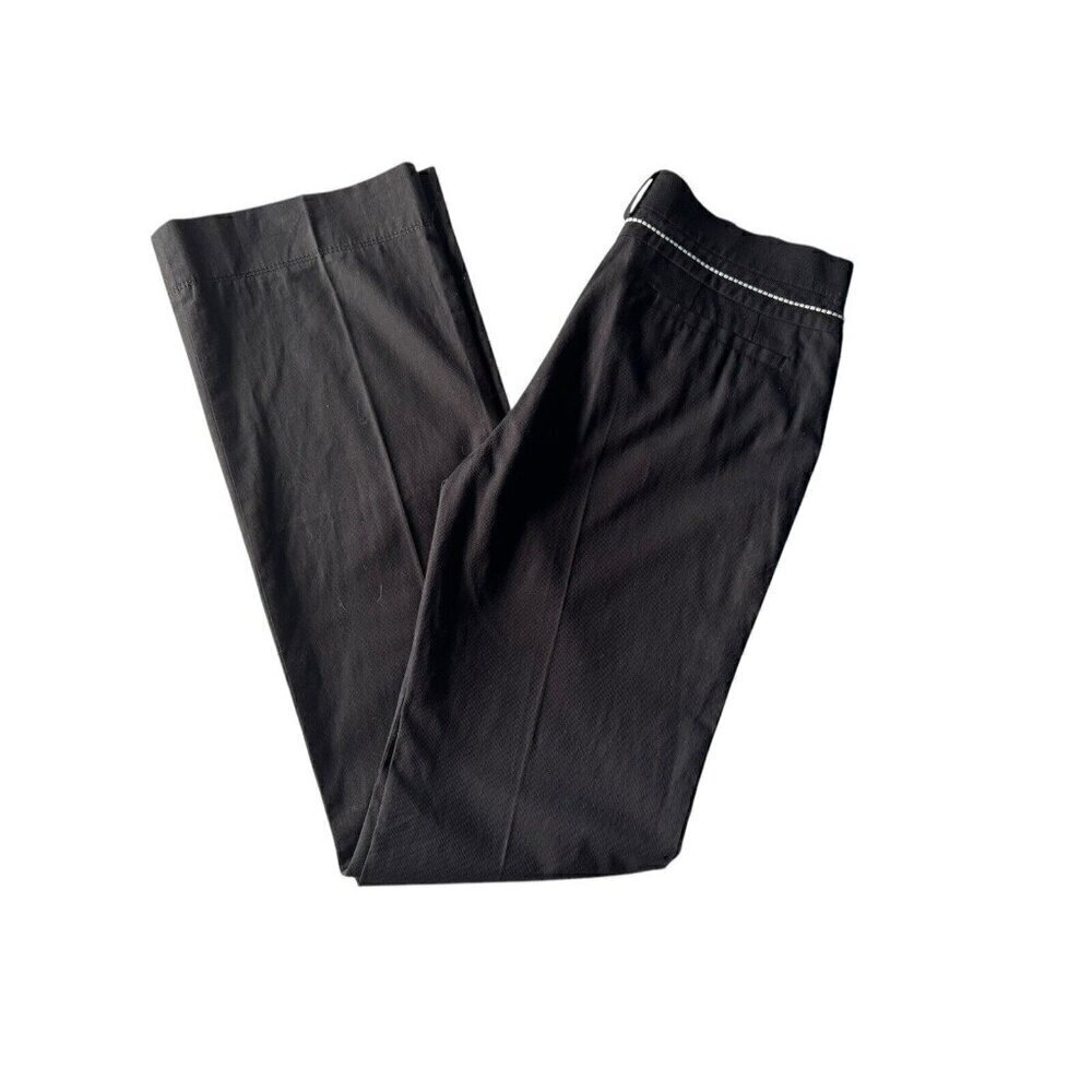 ESCADA Sport Women's Sz 34 Long US Sz 2 Black Straight Leg Pleated Dress Pants